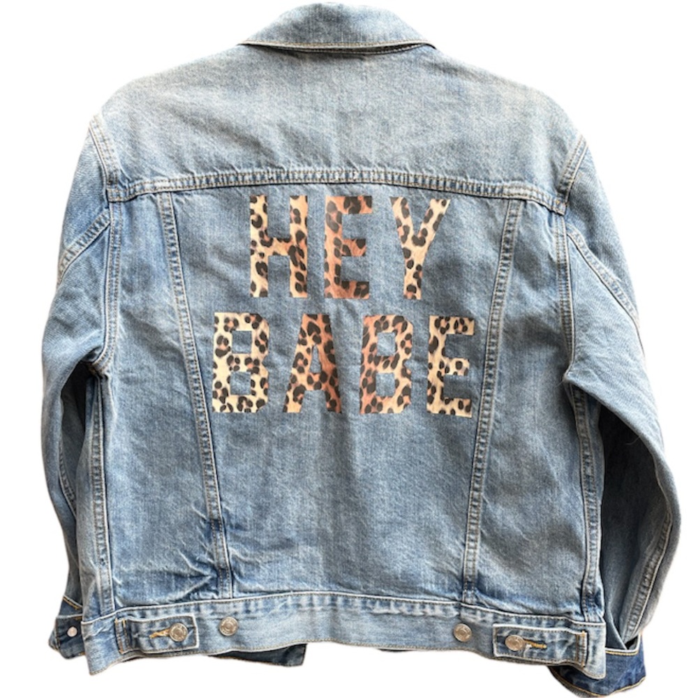 Brunette The Label Denim Hey Babe Jacket Small $198
